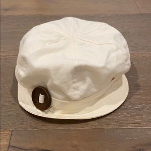 Arden B Off White Linen Hat